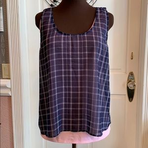 Layered Tank with Sheer Top Over Soft Top